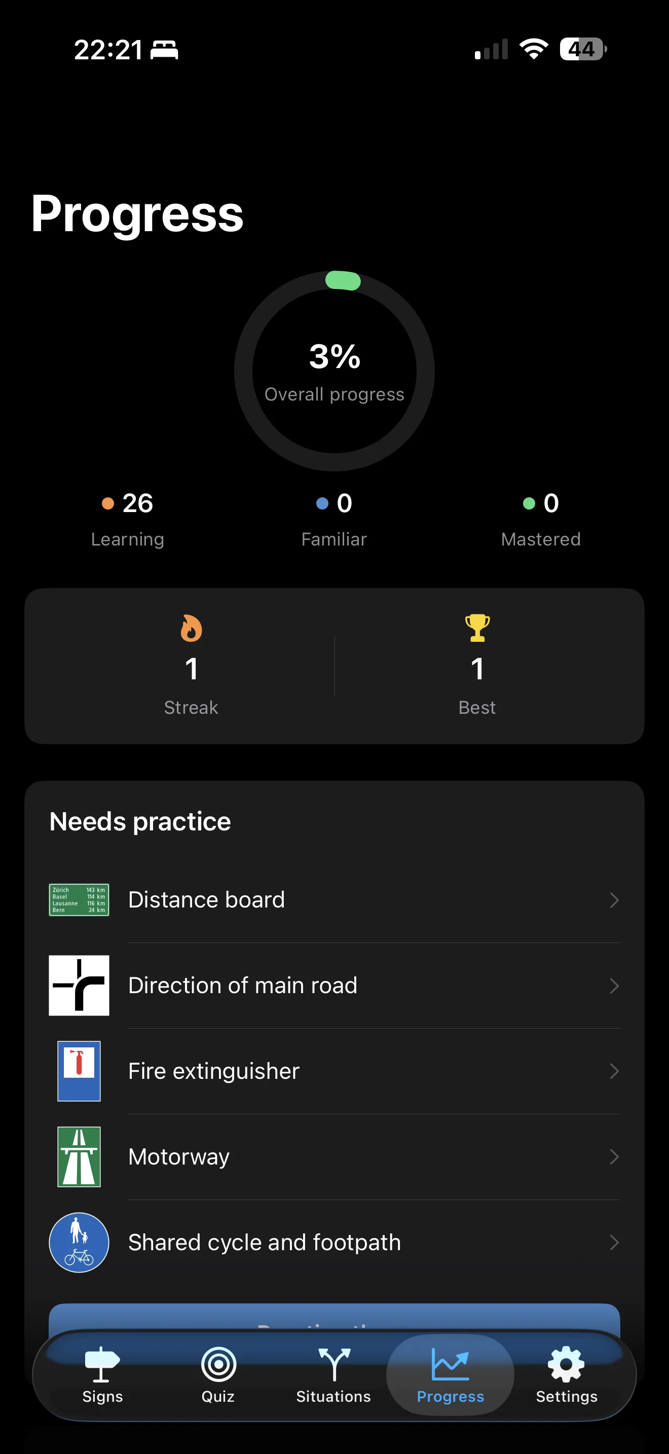 Panno progress screen