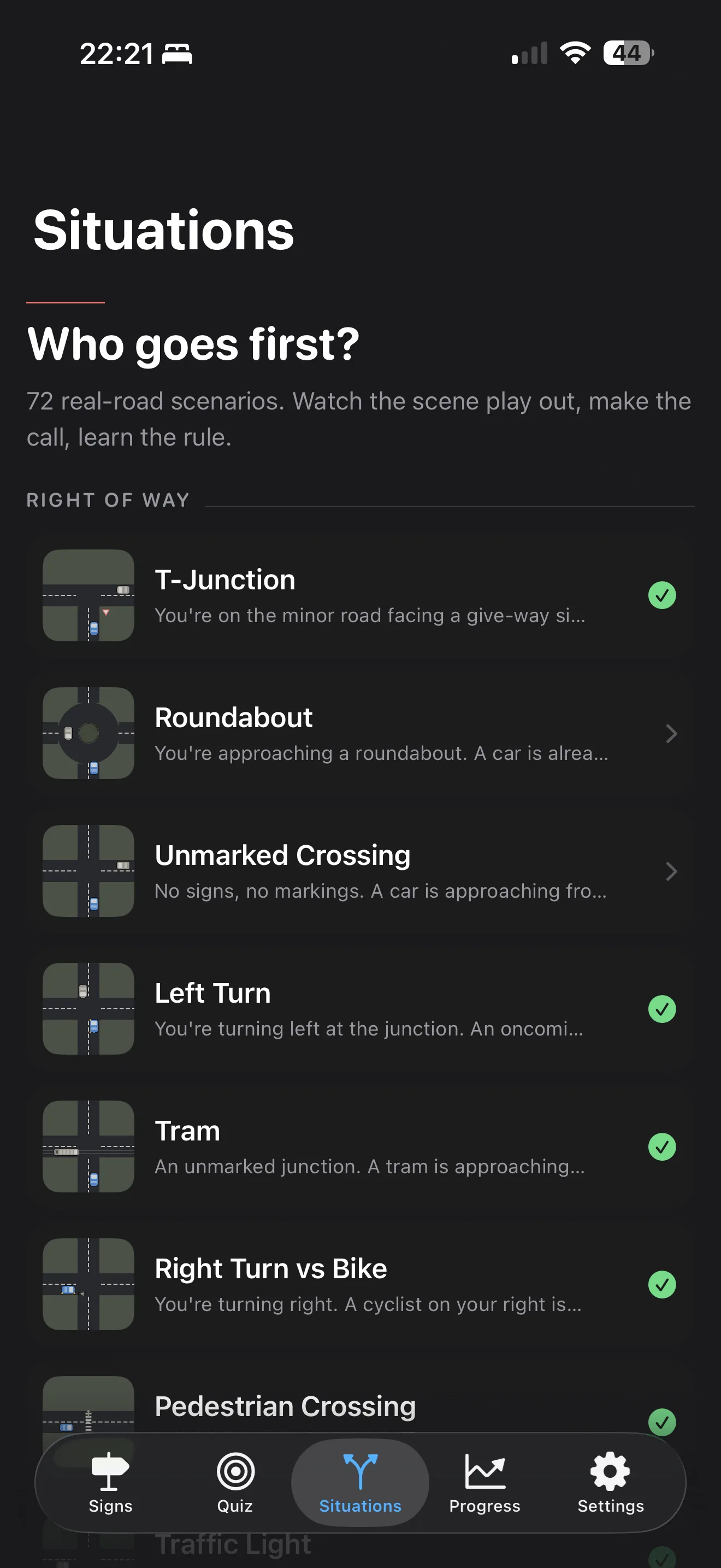 Panno situations screen